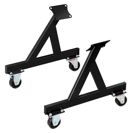 LS Engine Stand Cradle, Rolling Storage Stand for GM Chevy V8 LSx Black