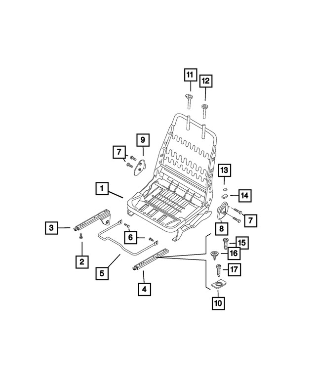 Genuine Mopar Seat Adjuster Left 68409639AA