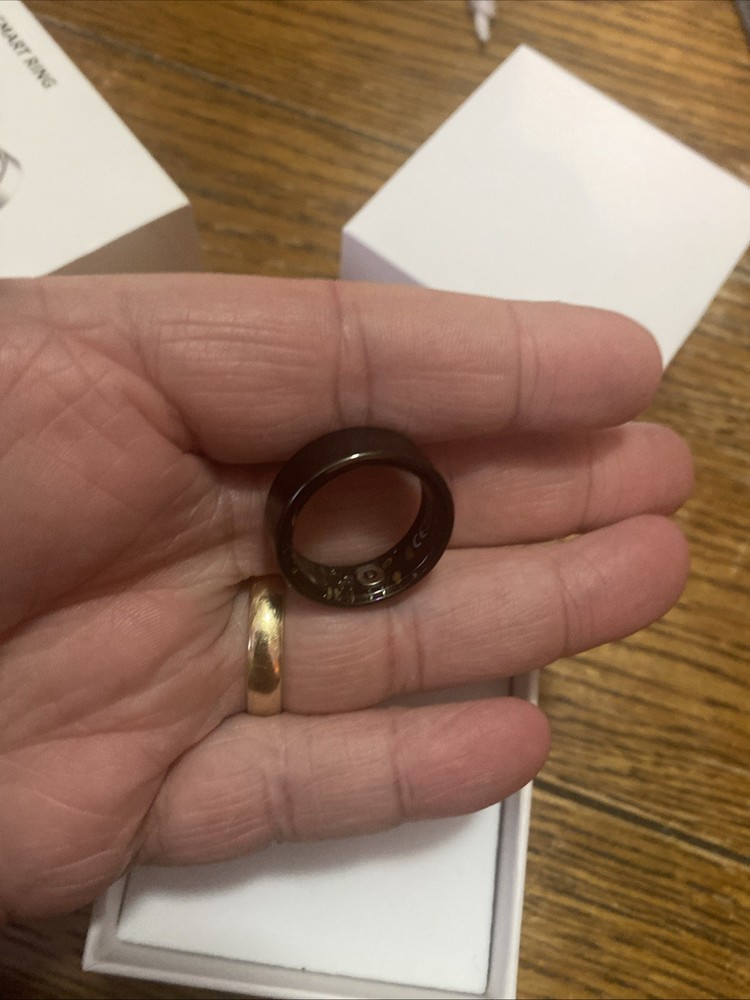 Smart Ring, Size 10 Black, Charging Cable, Case, And User Guide Included