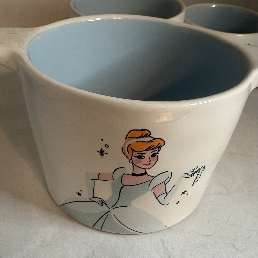 Rae Dunn Disney Princess Cinderella Ceramic Nesting Measuring Cup Set