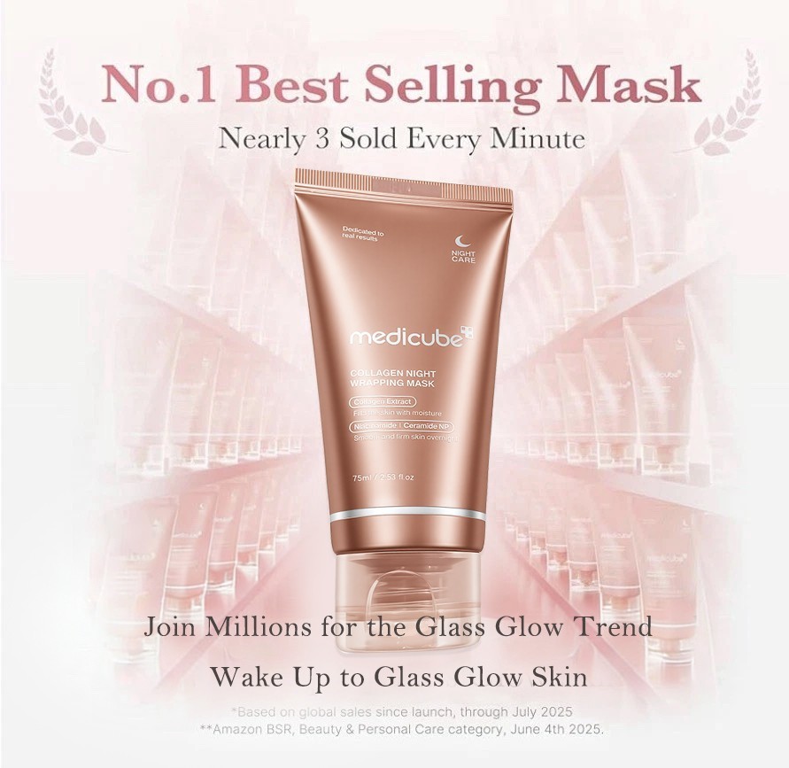 MEDICUBE Collagen Night Wrapping Mask 2.53 fl oz + Silicone Brush Exp 01/2028