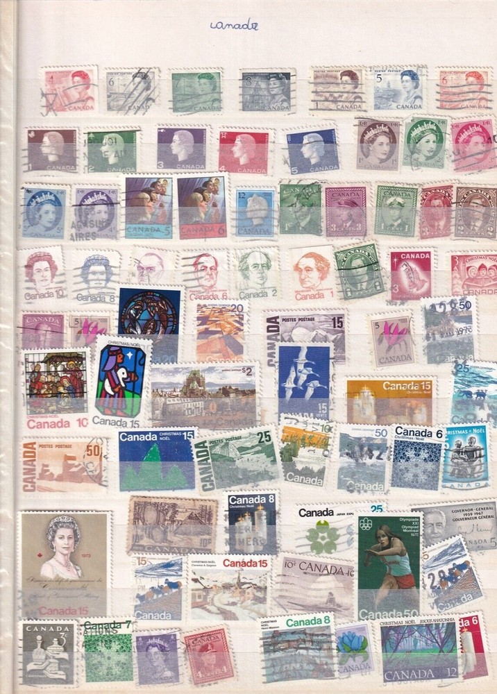 G027 Canada used stamps selection