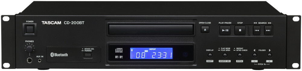 Tascam CD200BT Rack-Mount CD Player with Integrated Bluetooth Receiver