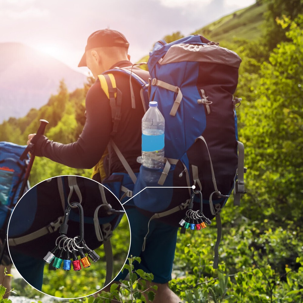 6X 1/4" Hex Shank Quick Release Keychain Screwdriver Drill Bit Holder Bit Set