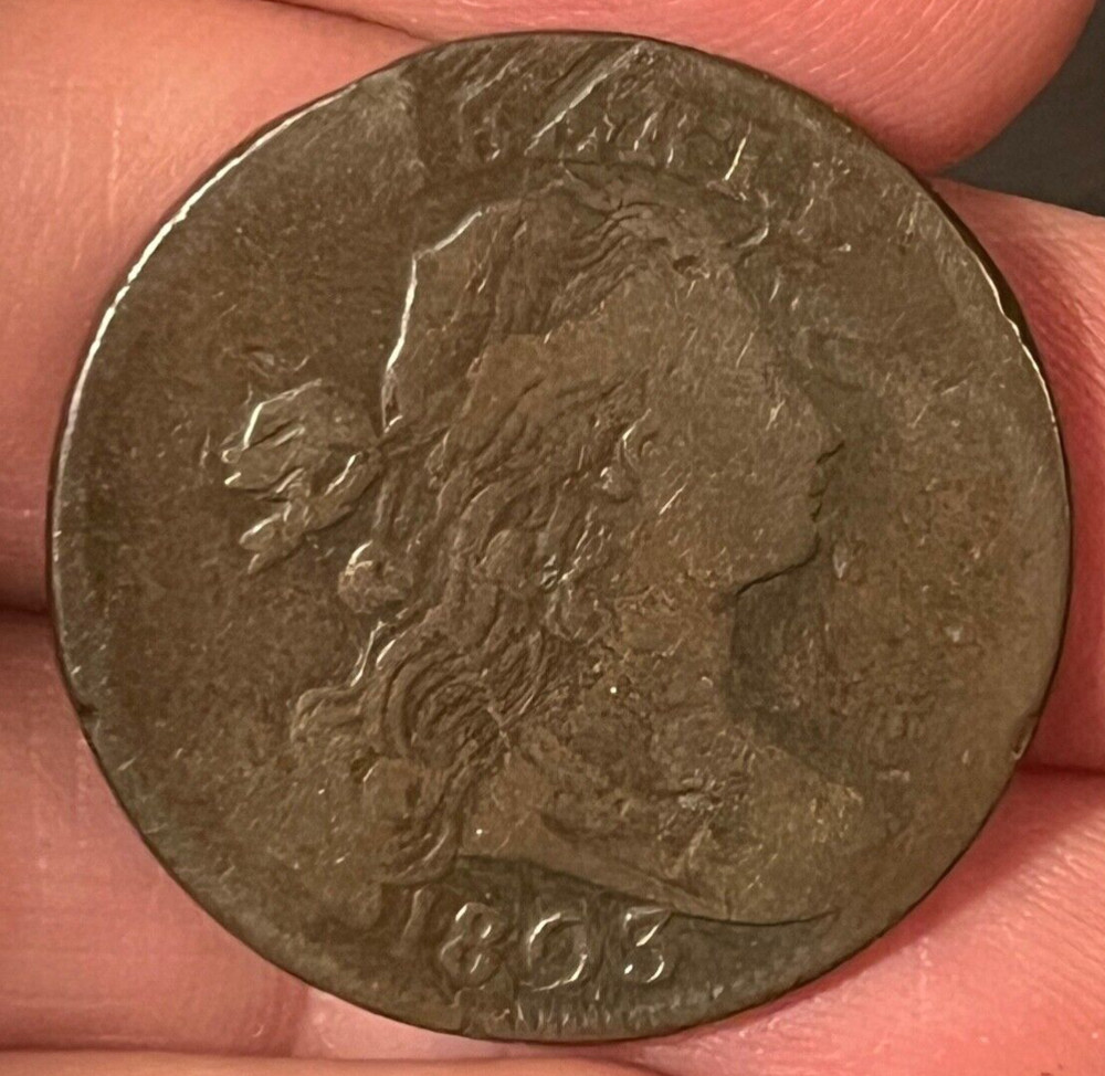 1803 Draped bust large cent  , Fine details
