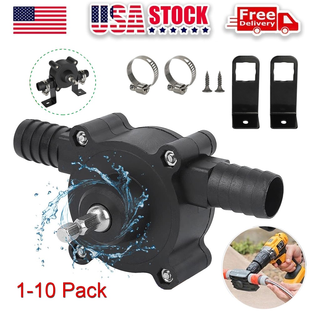 Hand Electric Drill Drive Self Priming Pump Water Oil Fluid Transfer Pumps Tools