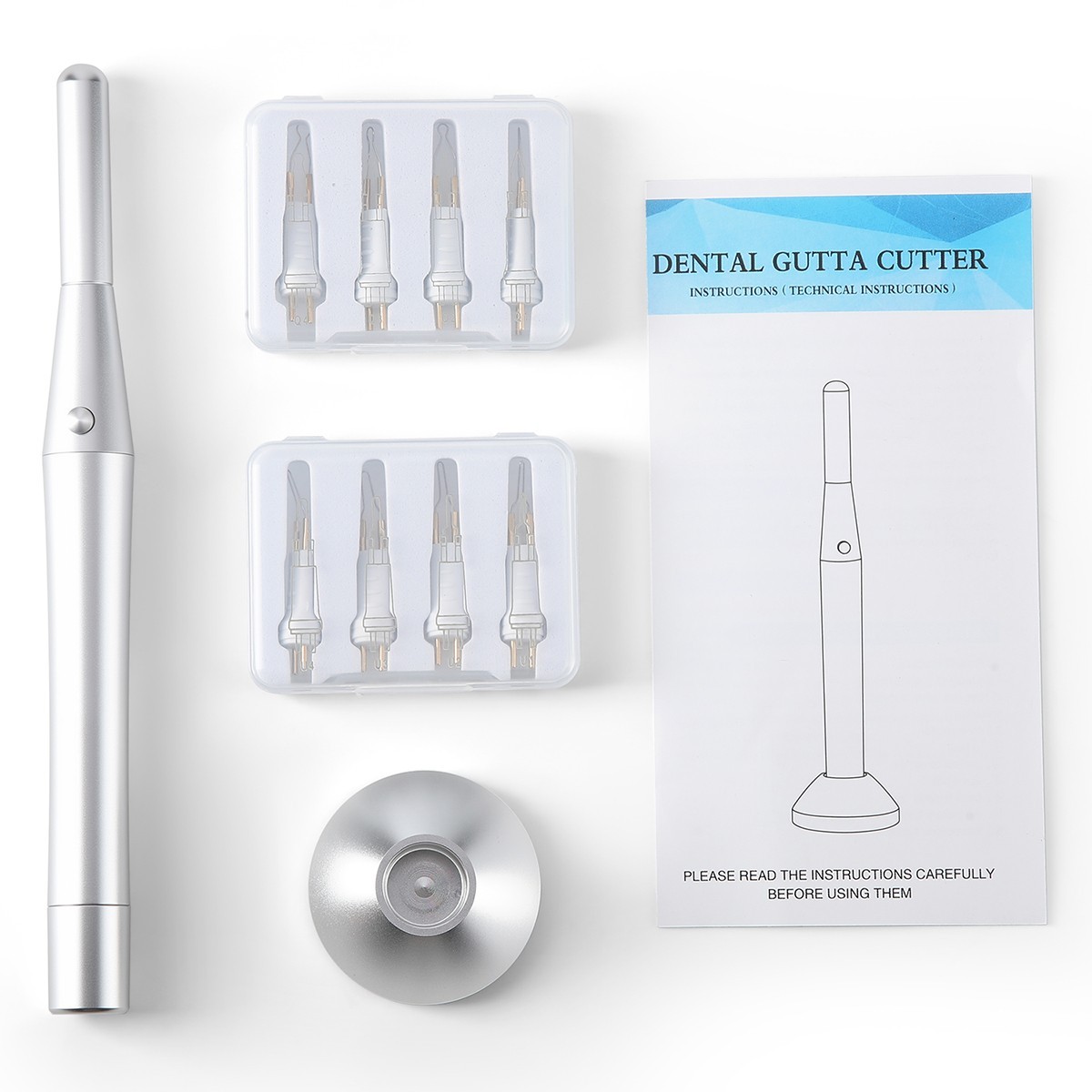 Dental Cordless Gutta Cutter Percha Tooth Gum Cut off with 8pcs Heated Tip