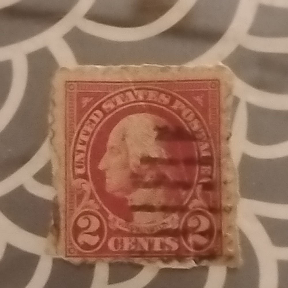 VERY RARE - GEORGE WASHINGTON RED - 2 CENT STAMP