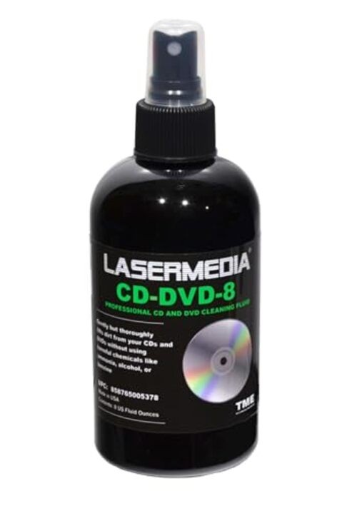 CD DVD Cleaning Solution Fluid (Not a Scratch Remover) 8 Ounce (237 ML) Spray