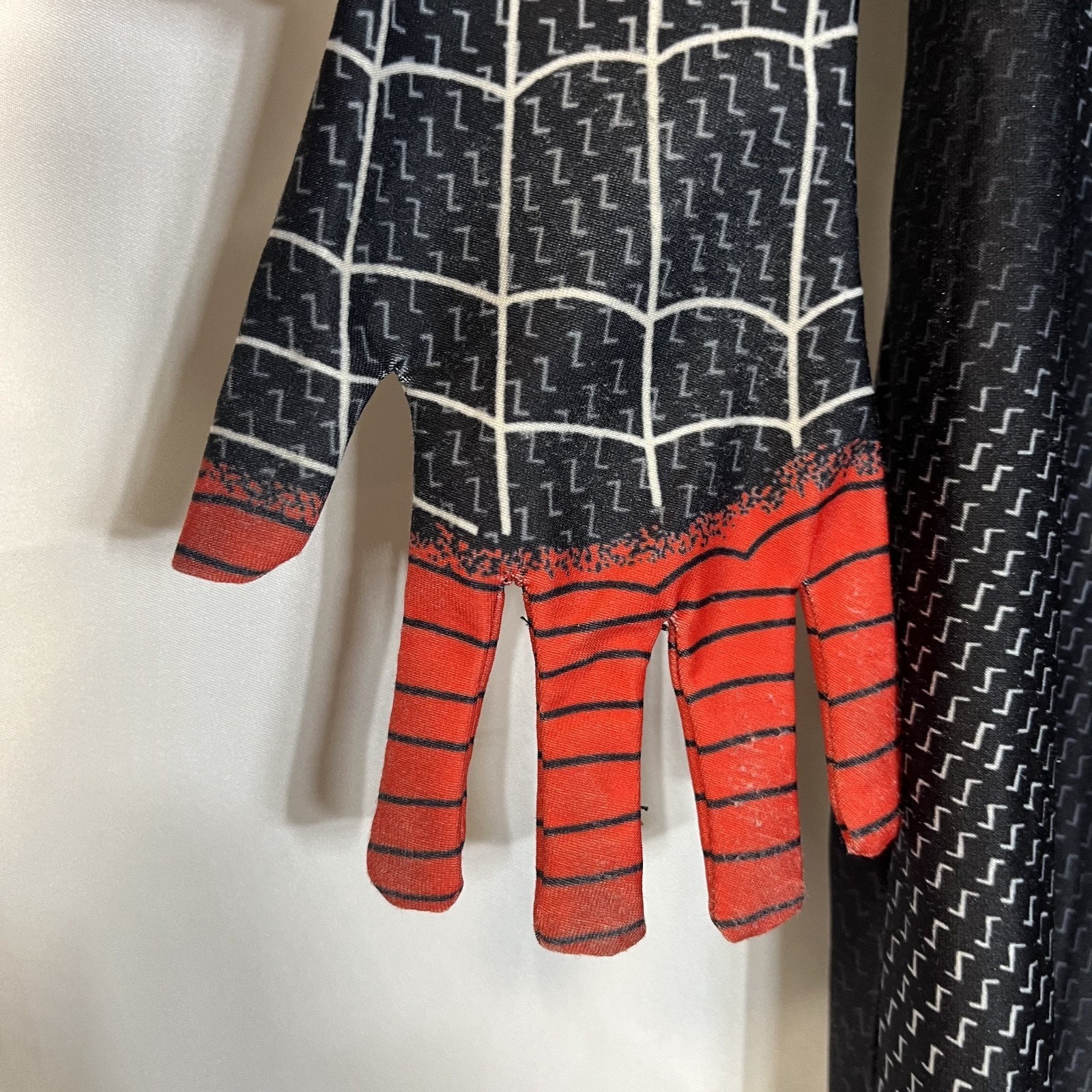 Spider Man Youth Costume Suit Miles Morales Black Red Zentai Large Cosplay