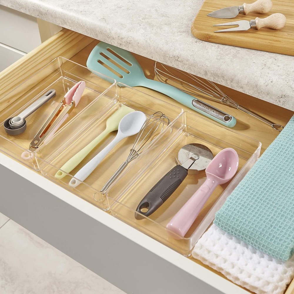 STORi SimpleSort 3-Piece Stackable Clear Drawer Organizer Set | 9x6x2",