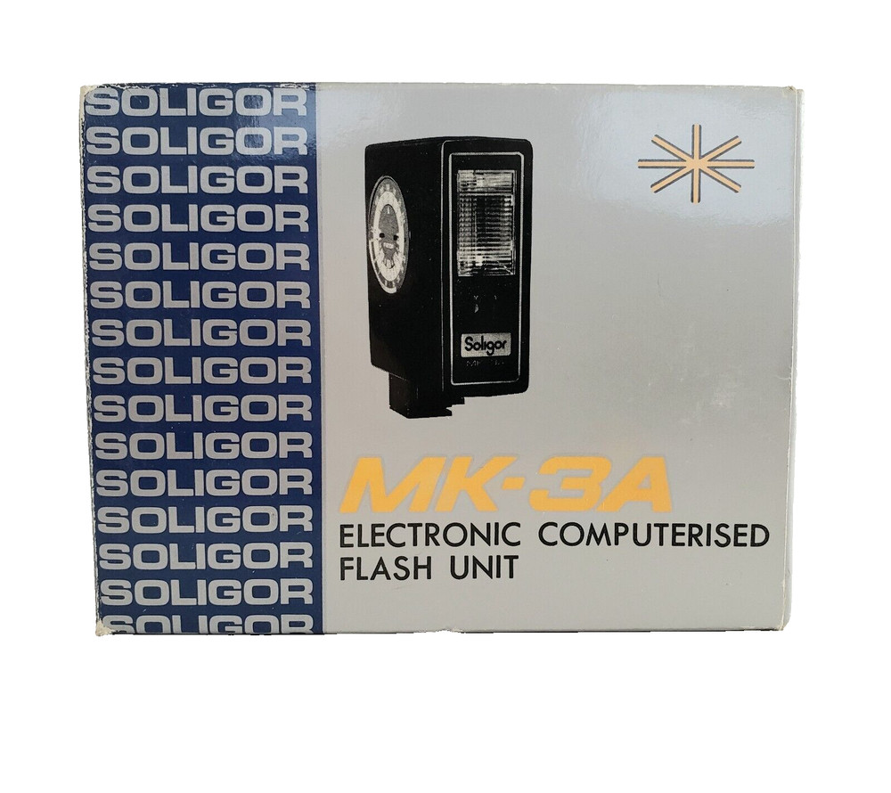 Vintage SOLIGOR MK3A Electronic Computerized Flash - Works w any Hot Shoe Camera