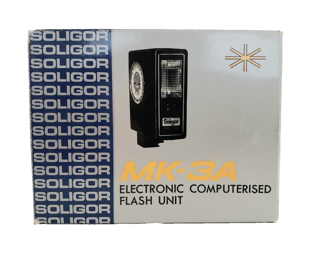 Vintage SOLIGOR MK3A Electronic Computerized Flash - Works w any Hot Shoe Camera