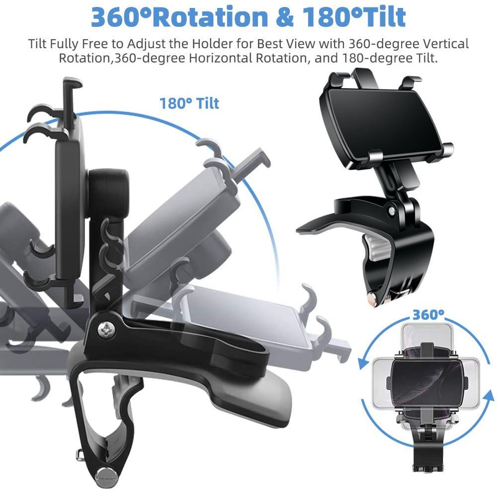 Universal 360° Car Phone Mount Holder For Cell Phone Samsung Galaxy iPhone