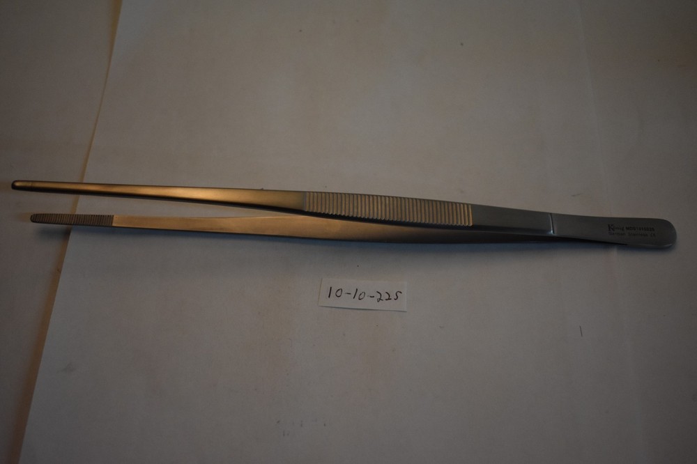 MDS 1010225 KONIG THUMB DRESSING FORCEPS SERRATED 10" (25CM )