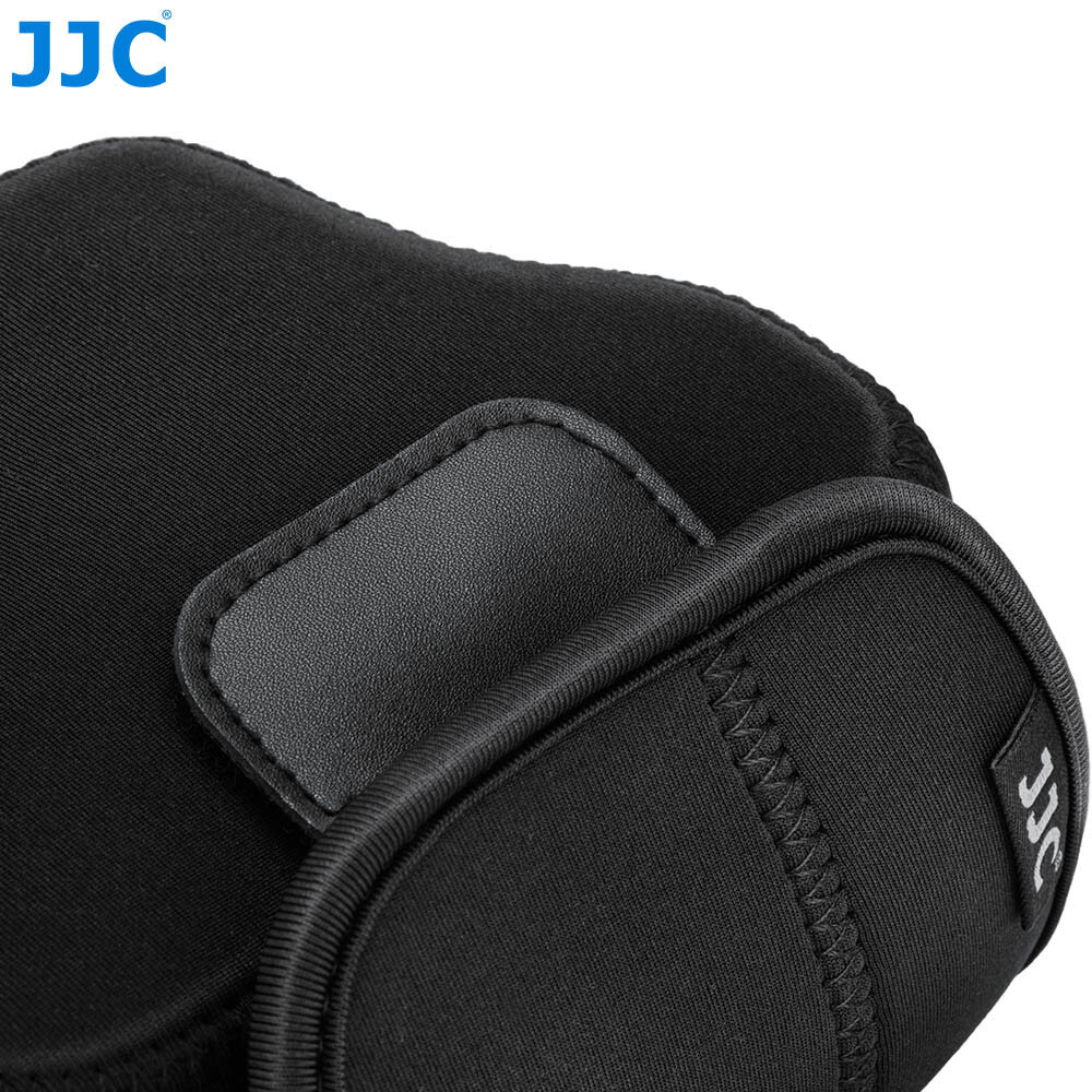 JJC Black Neoprene Pouch Camera Case Canon EOS R7 R10 +RF-S 18-45mm Lens