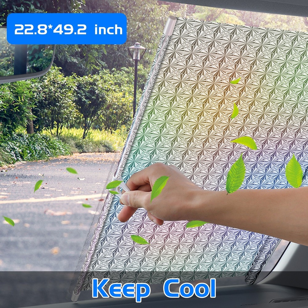 Retractable Car Auto Front Windshield Sun Shade Window Cover Roll Curtain Visor