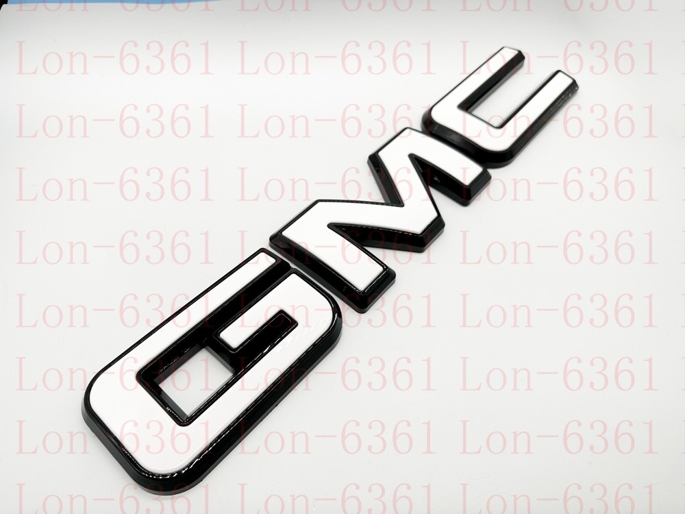 2021-2024 GMC YUKON YUKON XL Front Rear Tailgate White Black OVERLAY Emblem