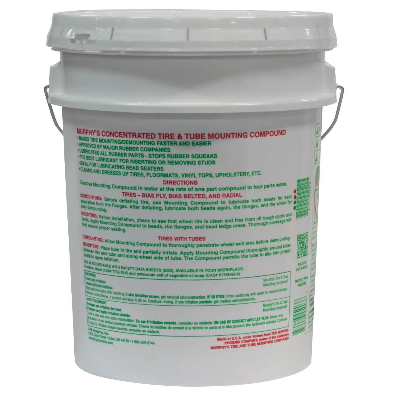 Murphy's Concentrated Tire and Tube Mounting Compound, 40lb Pail