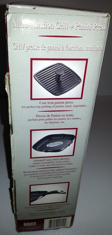 *NEW* Bialetti 2 Piece Set Multi-function Grill + Panini Press (Made in Italy)