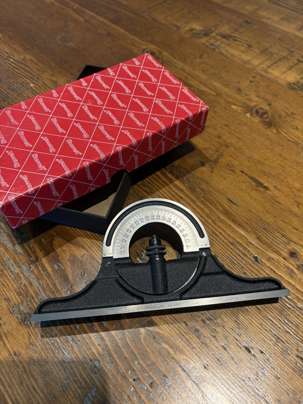 NEW IN BOX Starrett Combination Bevel Protractor Head (PR-1224W)