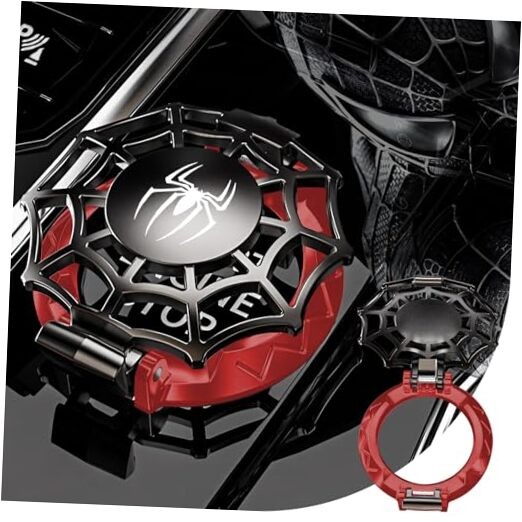 Original | Push Start Button Cover, Spiderman Car Engine D-spiderman-black&red
