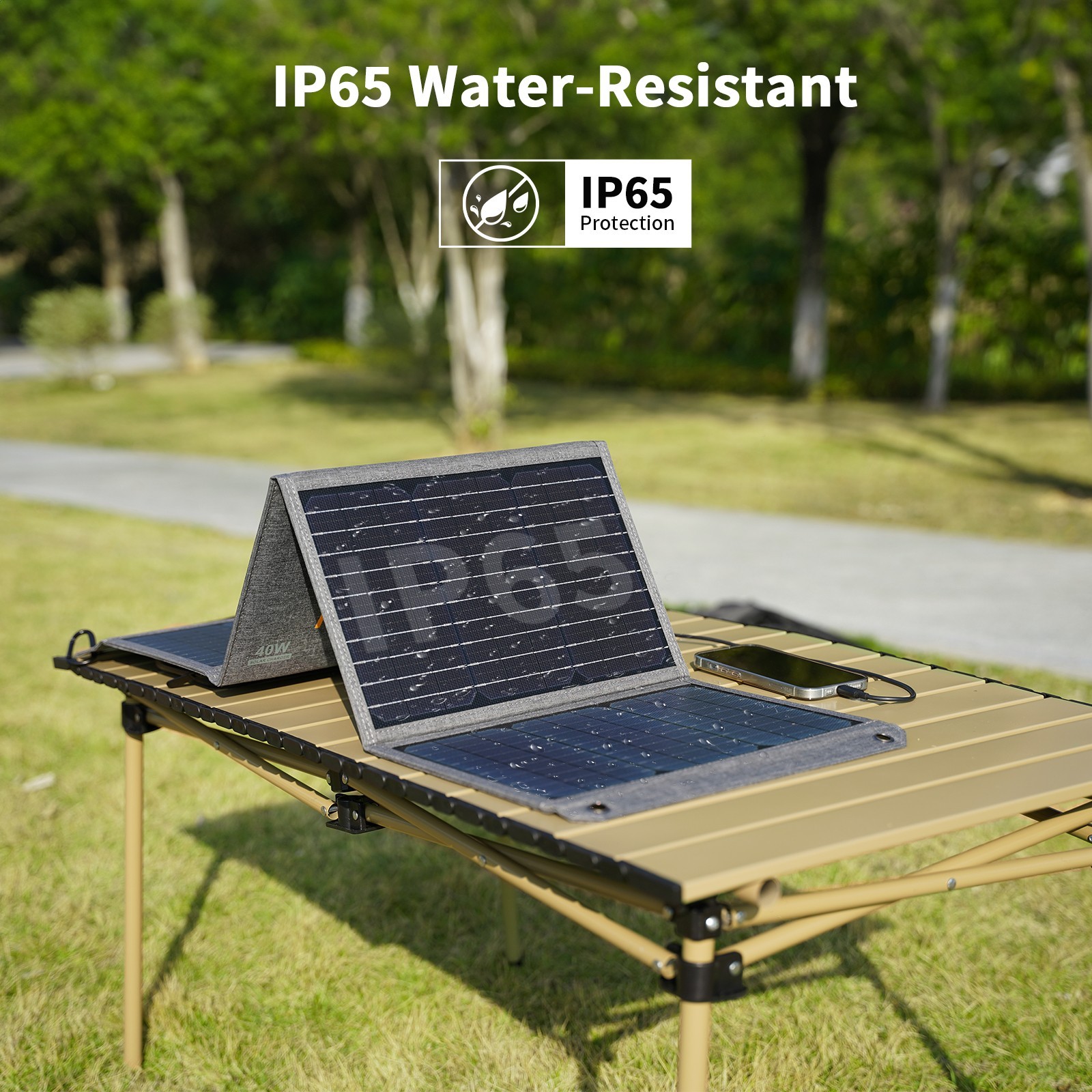 MHPOWOS USB Portable Solar Panel 120W Camping Backpacking Hiking Equipment Gear