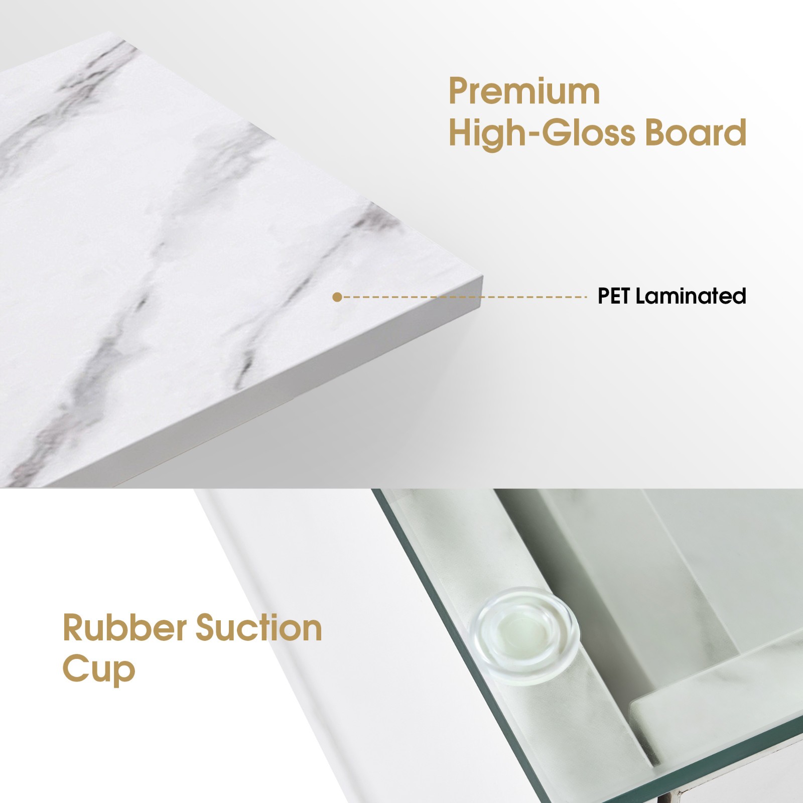 Glass Top Wall Mount Station, Beauty Barber Spa Storage Cabinet with 3Drawers