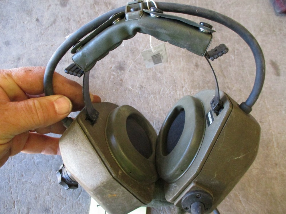 NOS VIC-3 Intercom Headset H-366, Missing MIC, for Military Intercom System