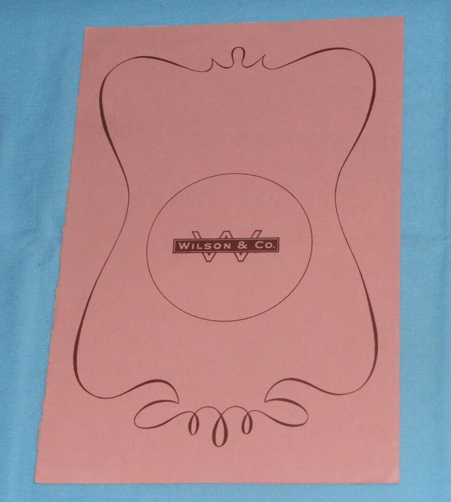 vintage 1941 WILSON & CO. Thos. E. Wilson Day program/menu
