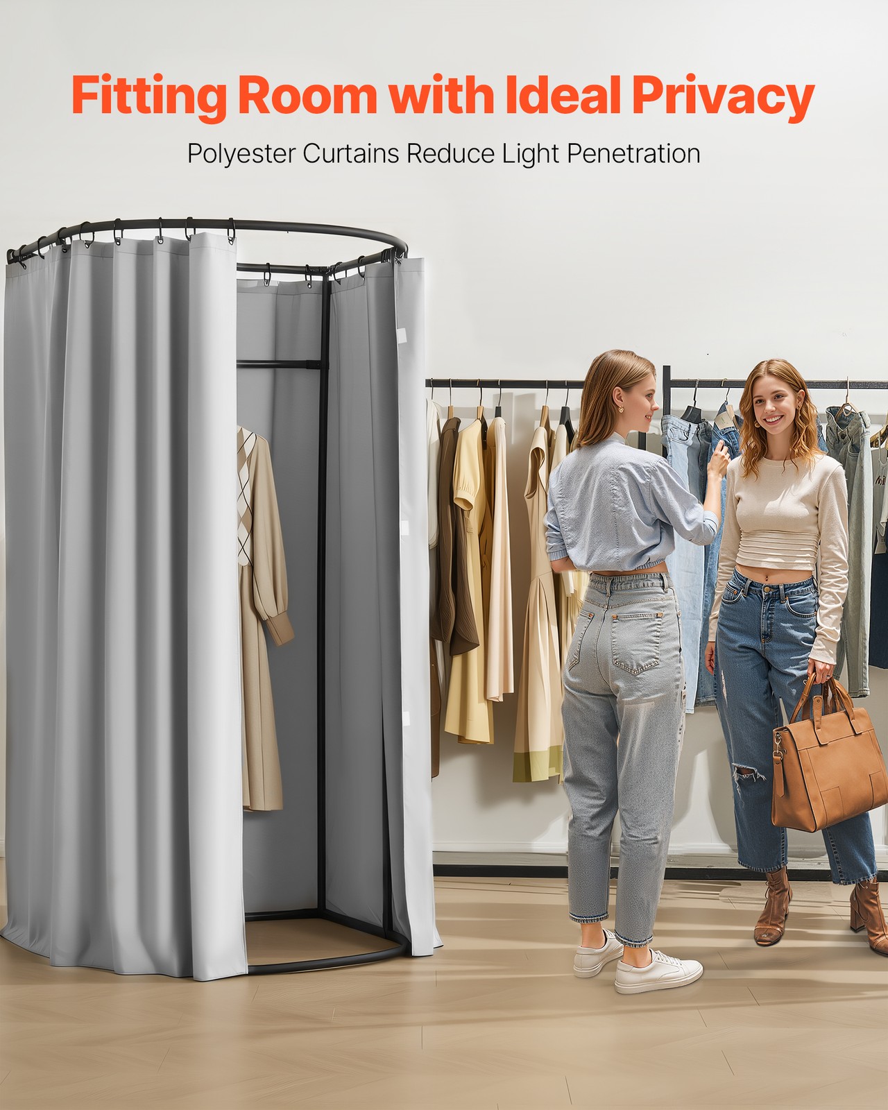 Fitting Room Portable Dressing Room 39 in Privacy Space (Semicircular)