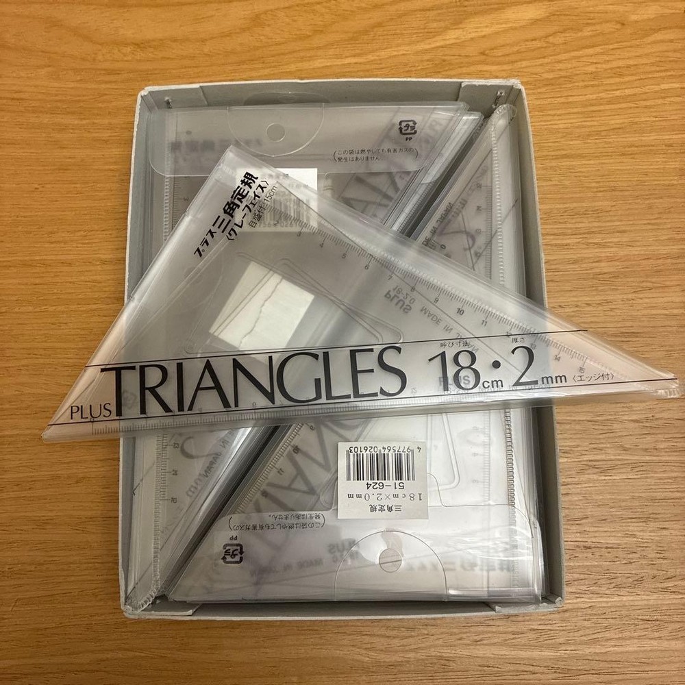 Plus triangle ruler gray face #780684