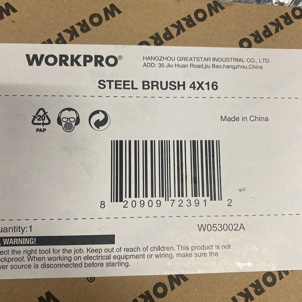 workpro steel brush 4x16
