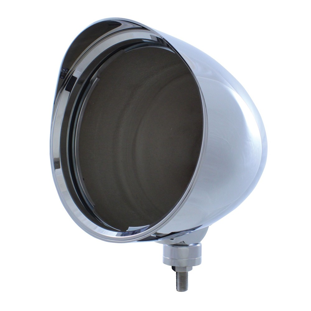 7 Inch LED Chrome Chopper Headlight Housing with Smooth Visor