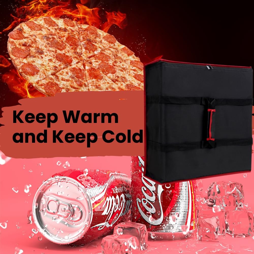 Pizza Bag, Insulated Pizza Bags for Delivery Carry Hot, Large Pizza ...