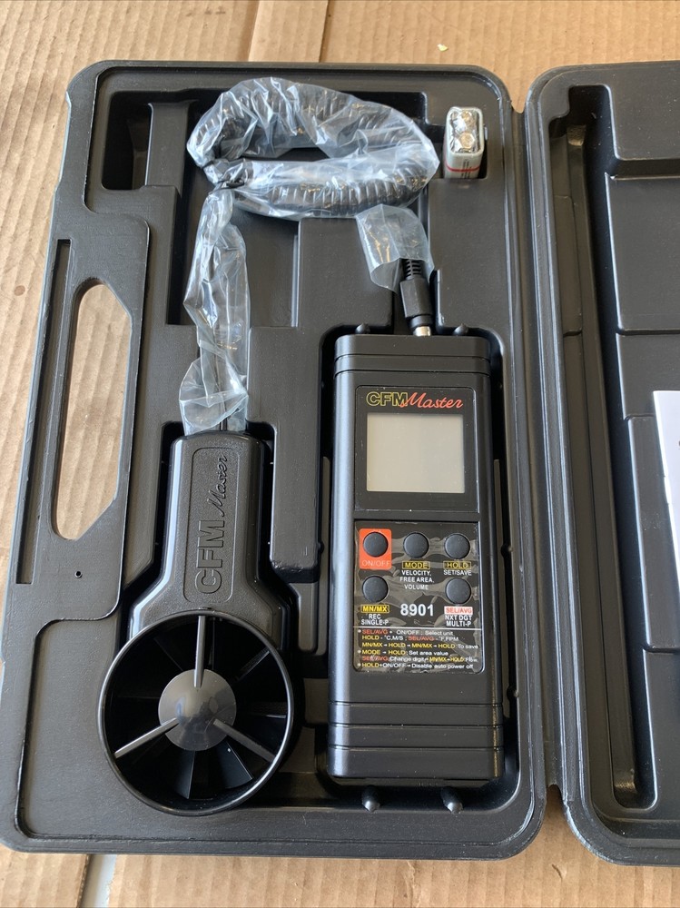 General Tools DCFM8901 Digital Air Flow Meter, Two Piece Design, RS232 Output -