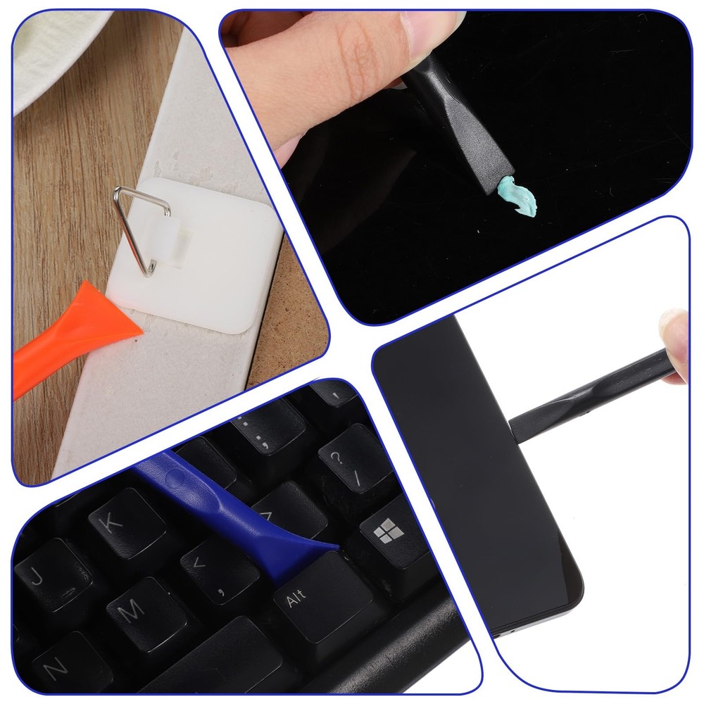 12 PCS Plastic Scraper Non Scratch Scrapers Cleaning Tool MultiPurpose Label ...