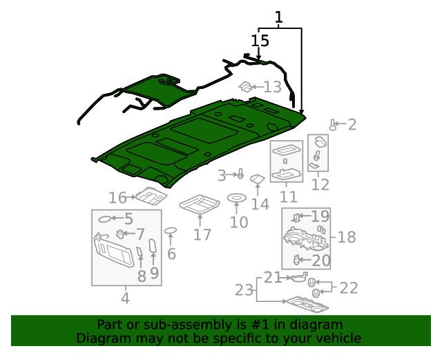 Genuine GM Shale Headliner 22945104