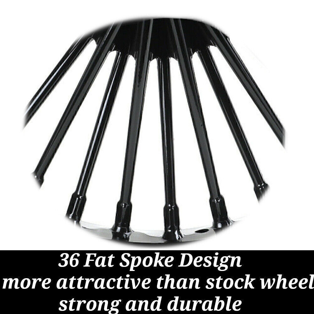 21X3.5 16X5.5 Fat Spoke Wheels for Harley Touring Street Glide Road King 09-24