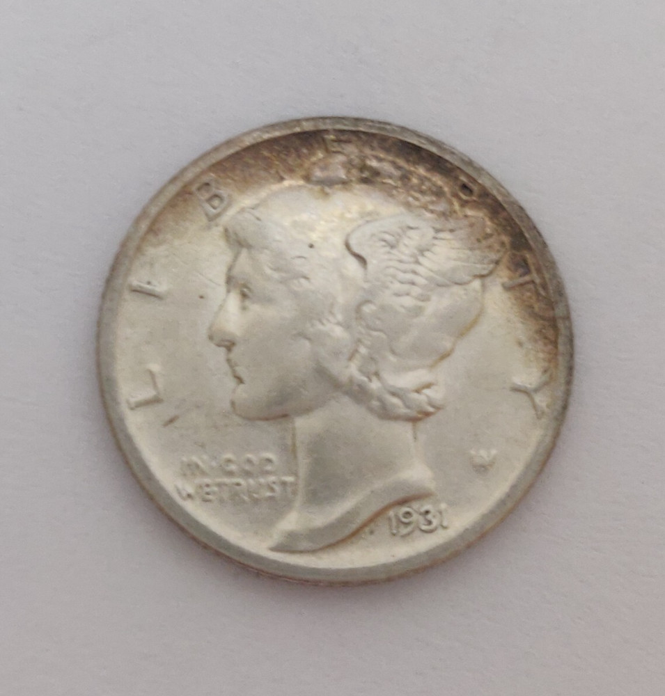 1931-S MERCURY DIME XF
