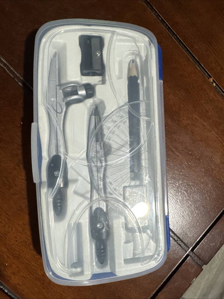 SAYEEC Geometry Set, 6 Pcs Math Protractor Compasses Kit