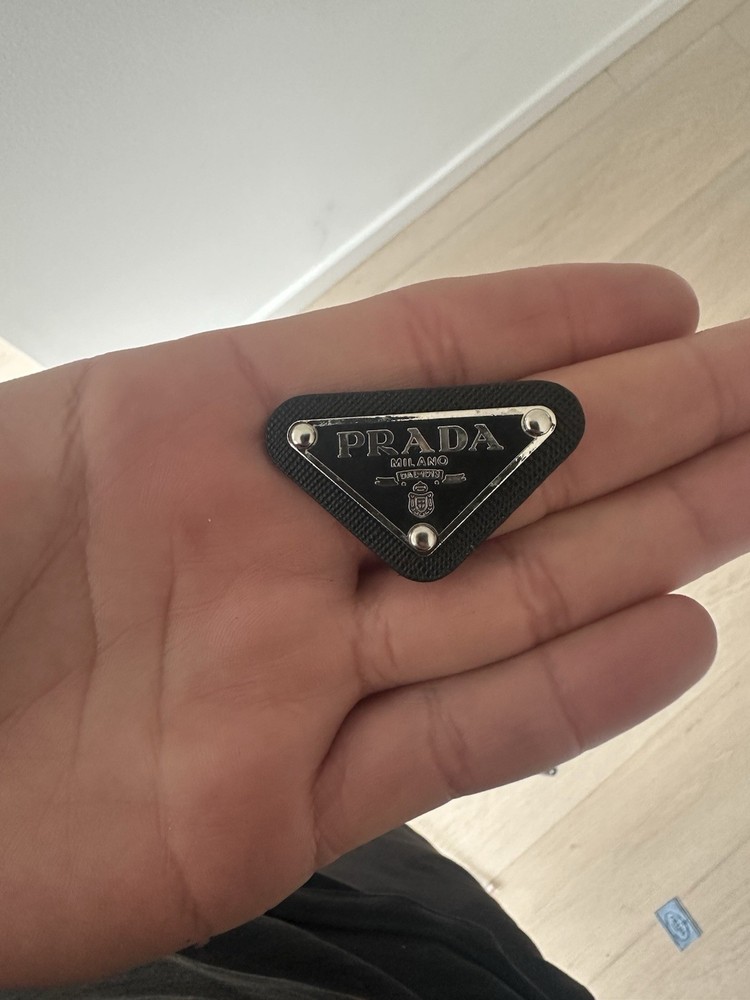 Prada Triangle Replacement Leather Logo