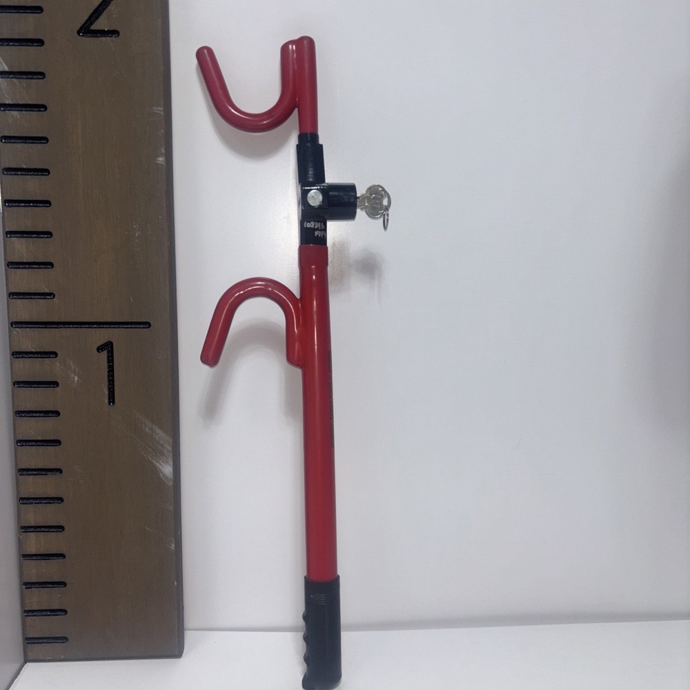 CLUB Steering Wheel Lock, Adjustable Heavy Duty Anti-Theft Locking (1) Key)