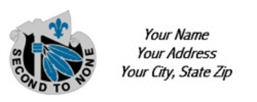 Address Labels - 2nd Infantry Crest - Second to None