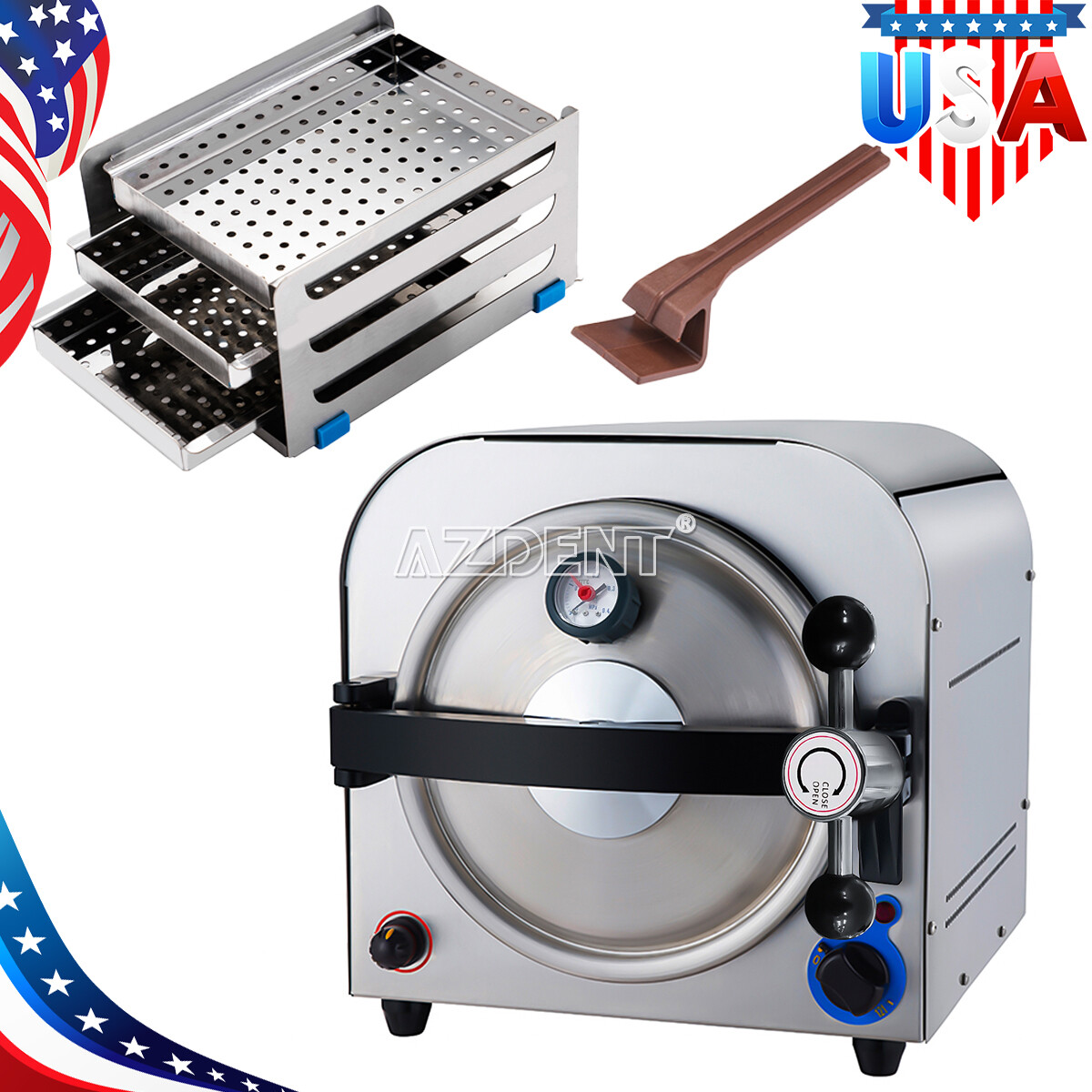 14L Esterilizador de Autoclave de Vapor Dental Equipo de Lab de Esterilización