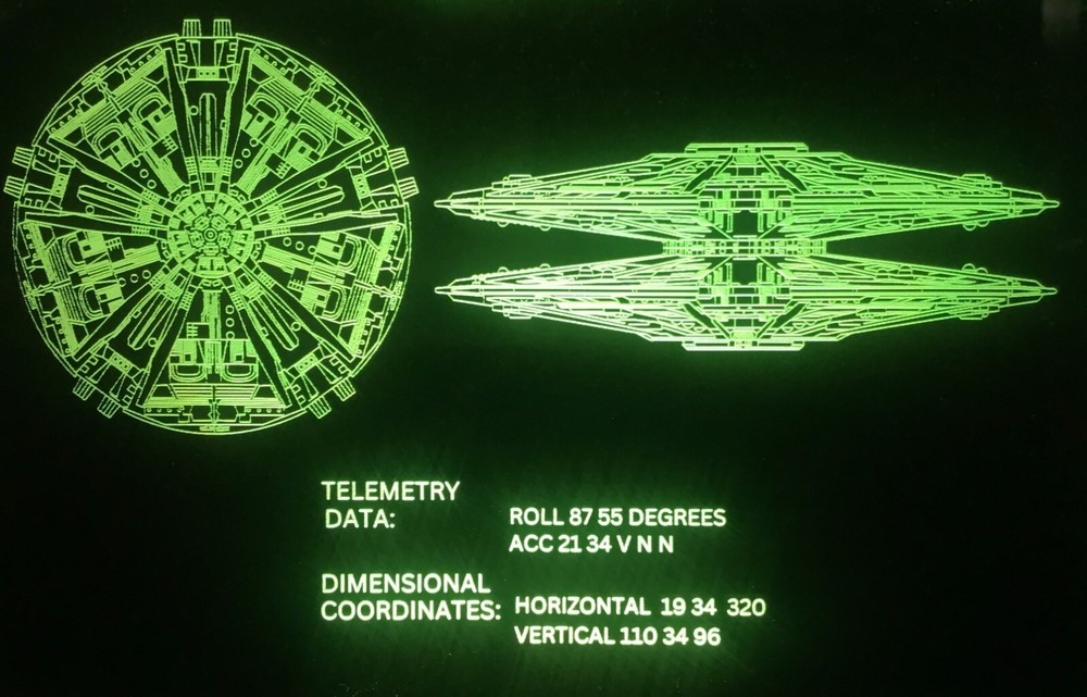 Cylon Basestar Galactica Computer Acrylic Viewscreen Edge Lit