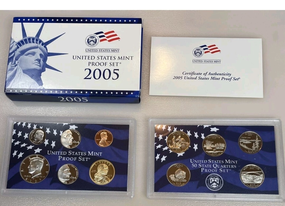 1999-2008 US Mint Proof Sets OGP Box & COA Lot of 109 Coins 10 Annual Sets Lot