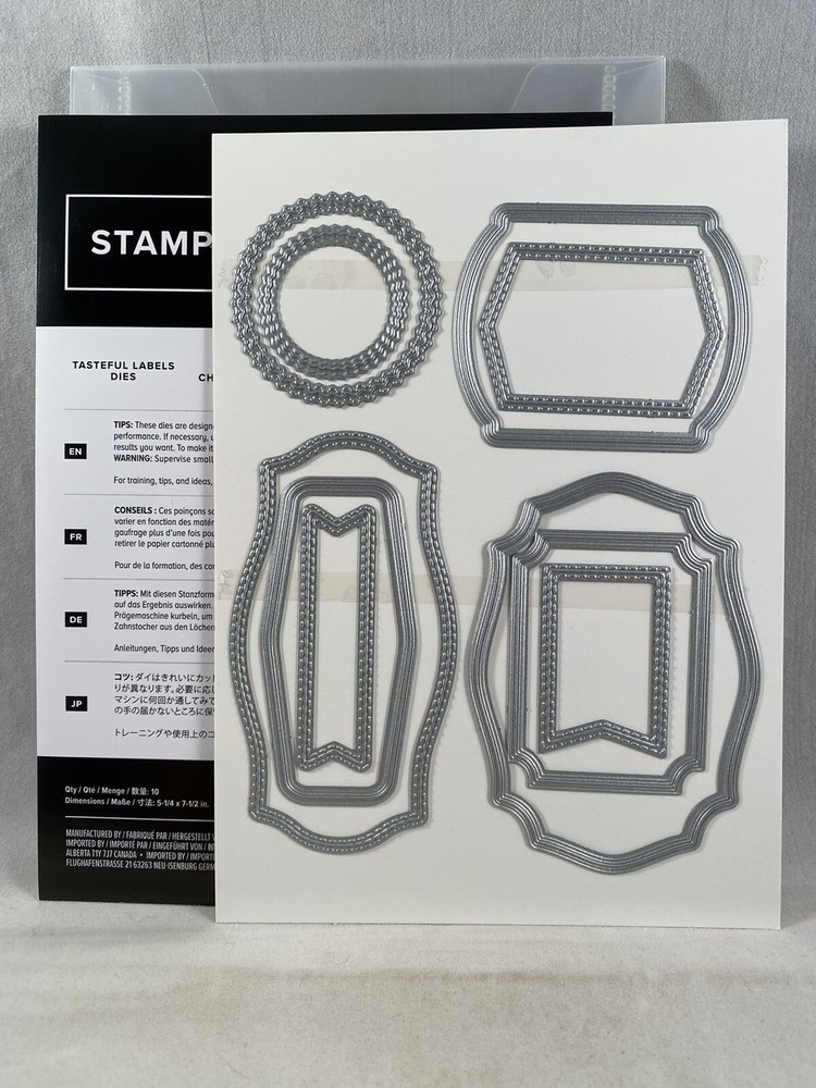TASTEFUL LABELS Dies Stampin Up Frames A22