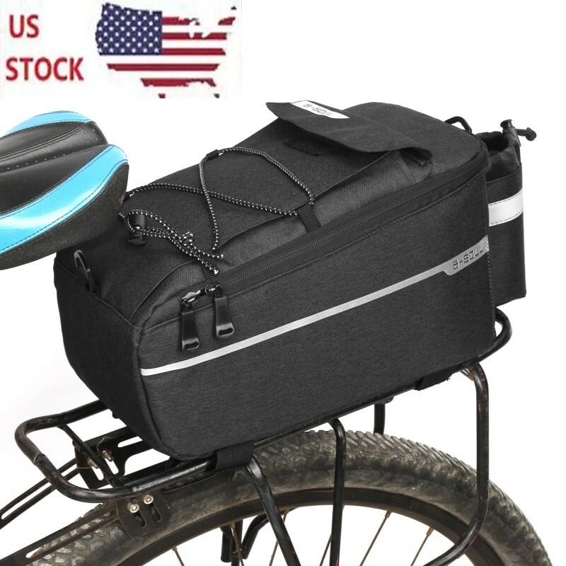 Bicycle eBike Rear Seat Storage Cycling Pannier Saddle Rack Bag Trunk Waterproof