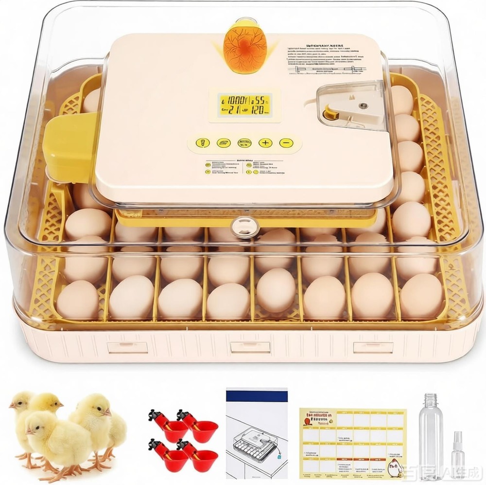 56 Egg Incubator with Auto-Turning, Hatching Temperature & Humidity Control